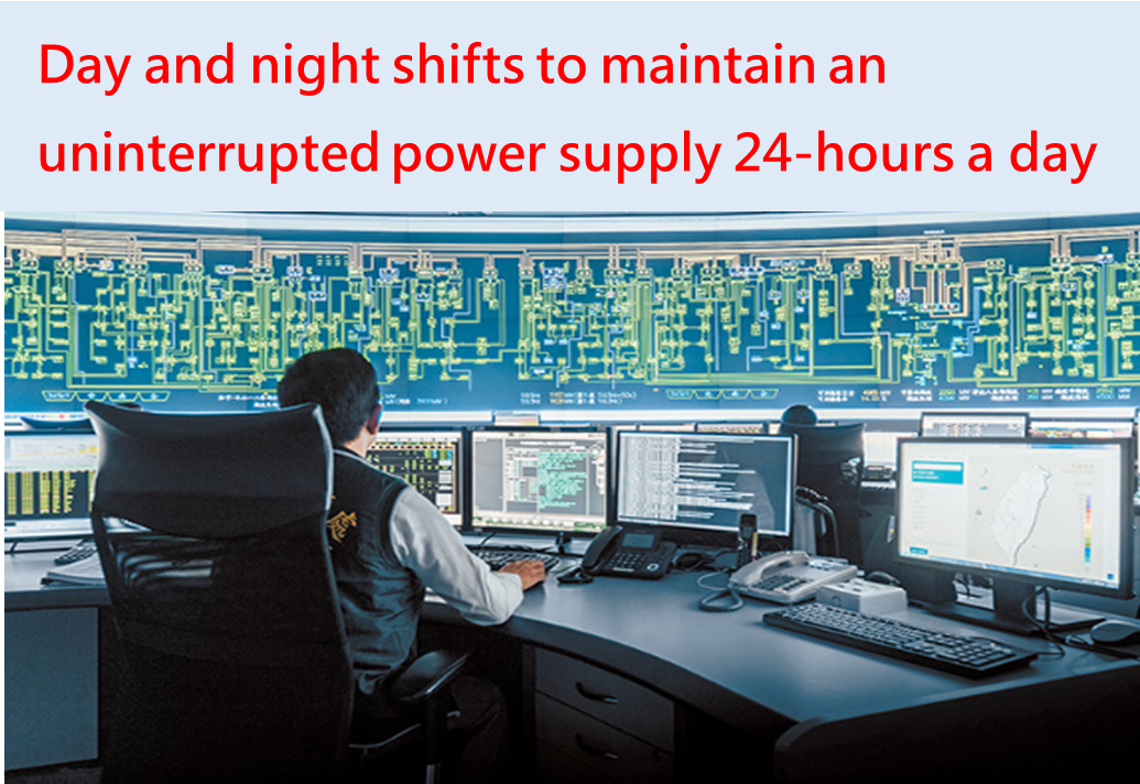 Day and night shifts to maintain an uninterrupted power supply 24-hours a day